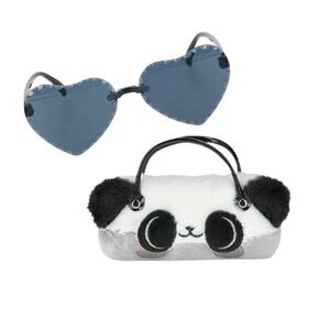 Wonder Nation Black and White Panda Case With Sunglasses